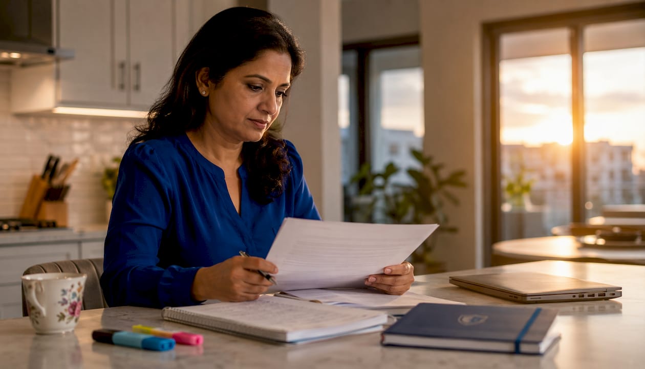 1784407591492 Person Reviewing Estate Planning Documents At Home