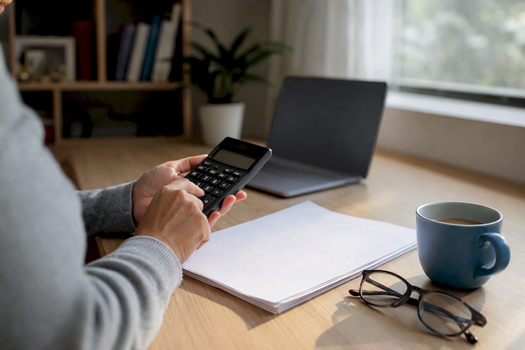 1787263321702 Hands Calculating Life Insurance Policy Details