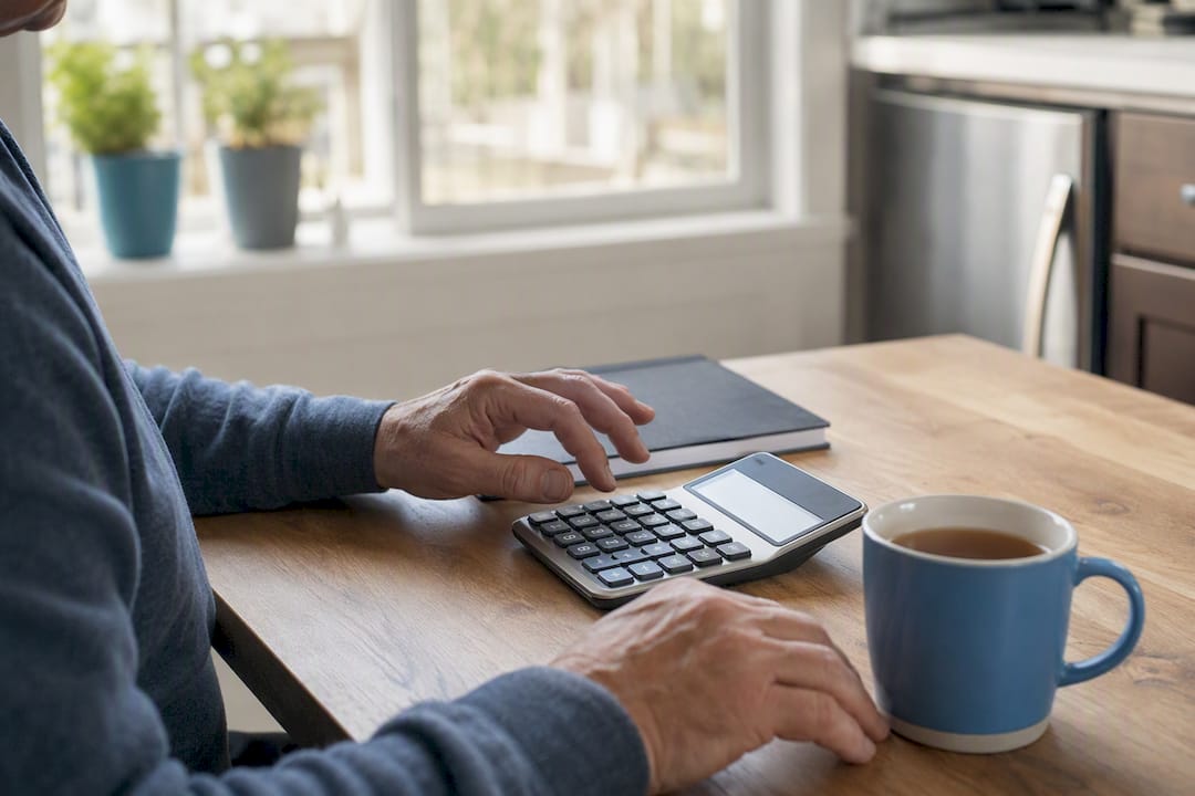 1787508311676 Hands Using Calculator And Tablet On Desk