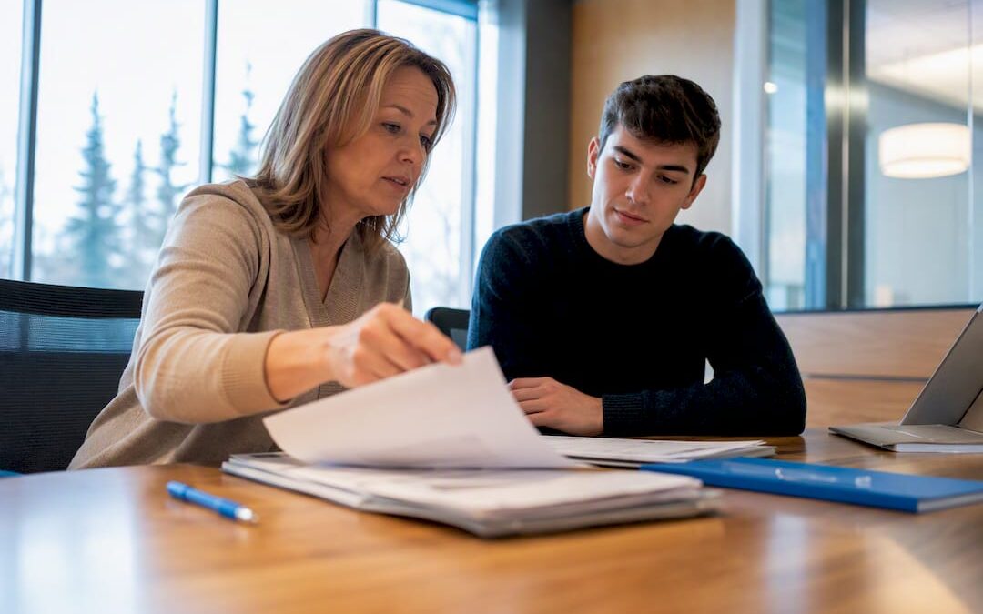 Family reviewing an RESP withdrawal request