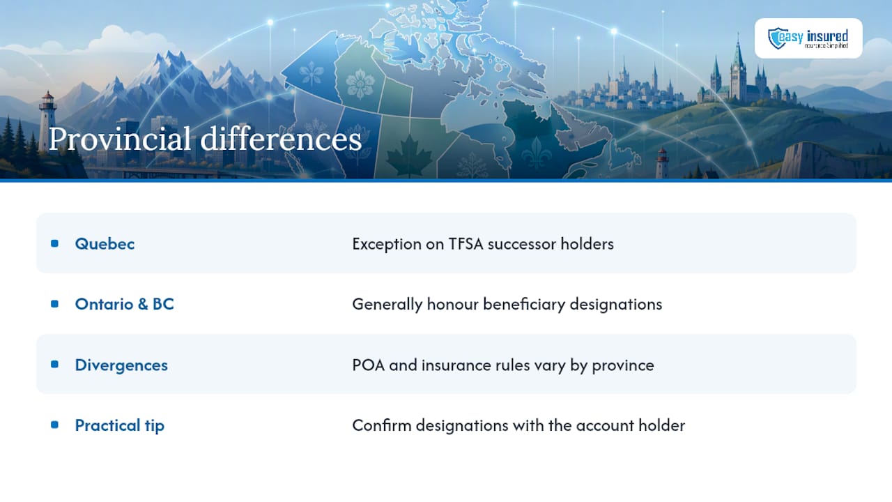 Do Beneficiary Rules Differ by Province? — overview diagram