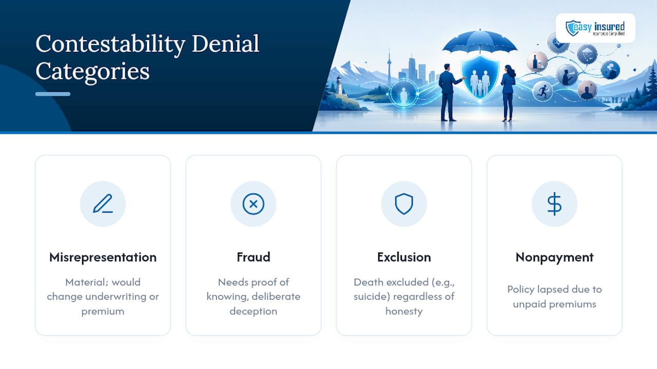 Four common contestability denial reasons