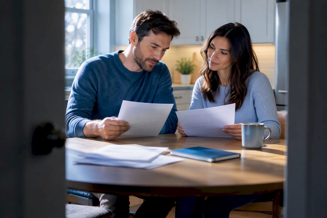 1789896282689 Couple Reviewing Insurance Coverage At Home