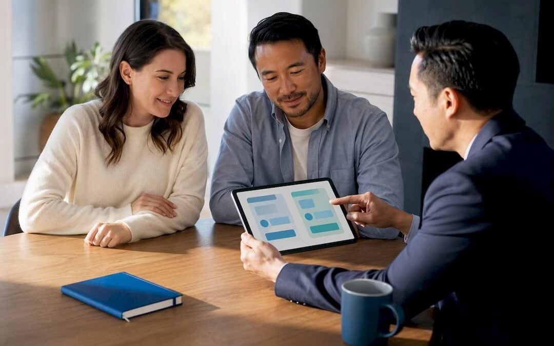 Family reviewing education savings options
