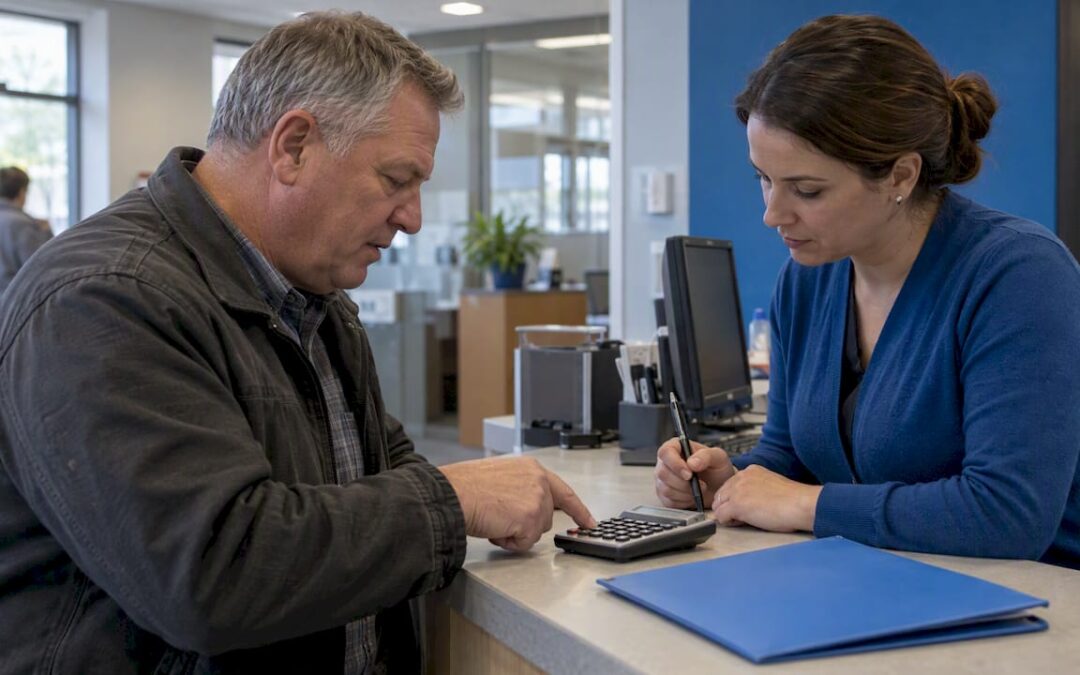 Business owner reviewing RRSP withdrawal tax