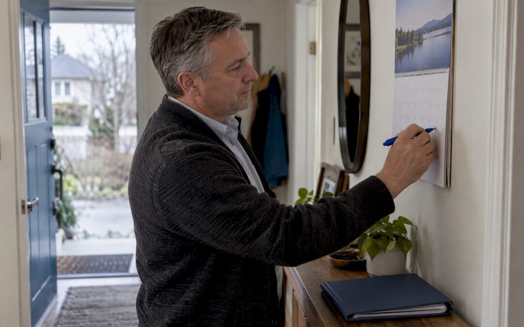 Executor reviewing estate timeline calendar