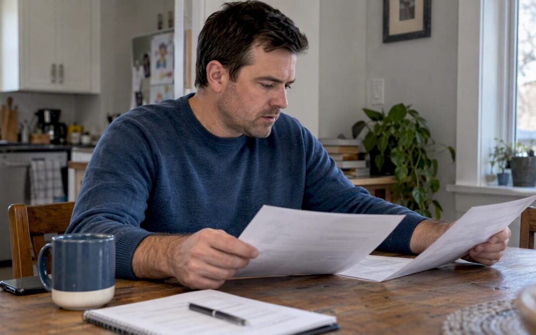 Business owner compares two insurance coverage summaries
