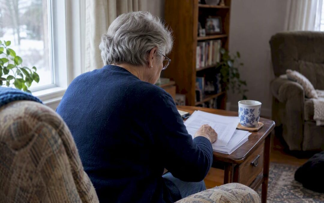 Retiree reviewing a RRIF payment schedule