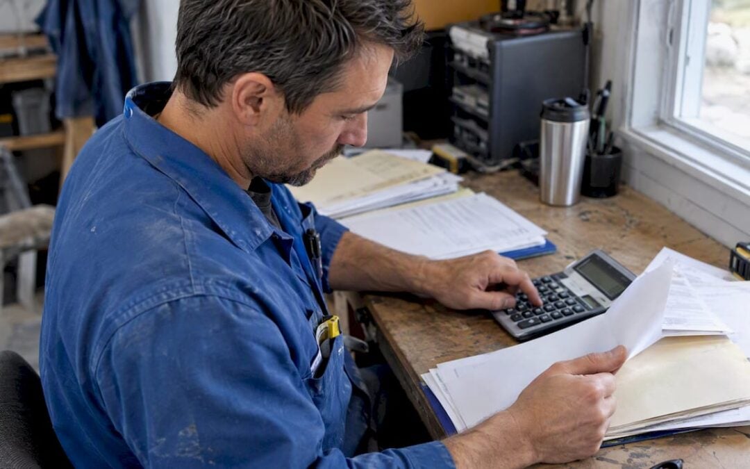 Tradesperson calculates a residual disability benefit