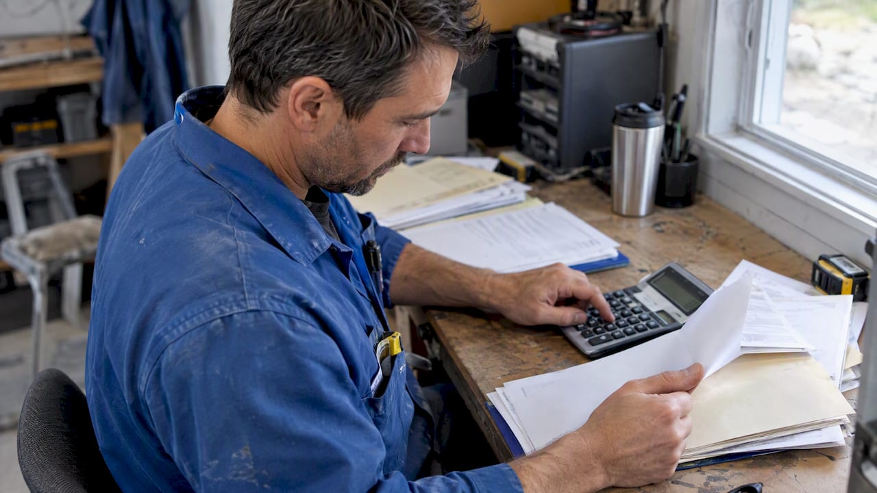 1792143861742 Tradesperson Calculates A Residual Disability Benefit